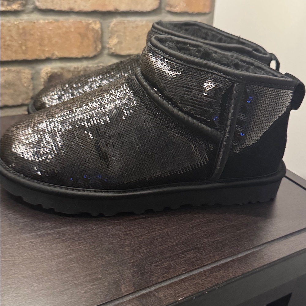 UGG Black Sequin Winter Boots